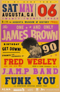 Flyer for James Brown Birthday Get Down