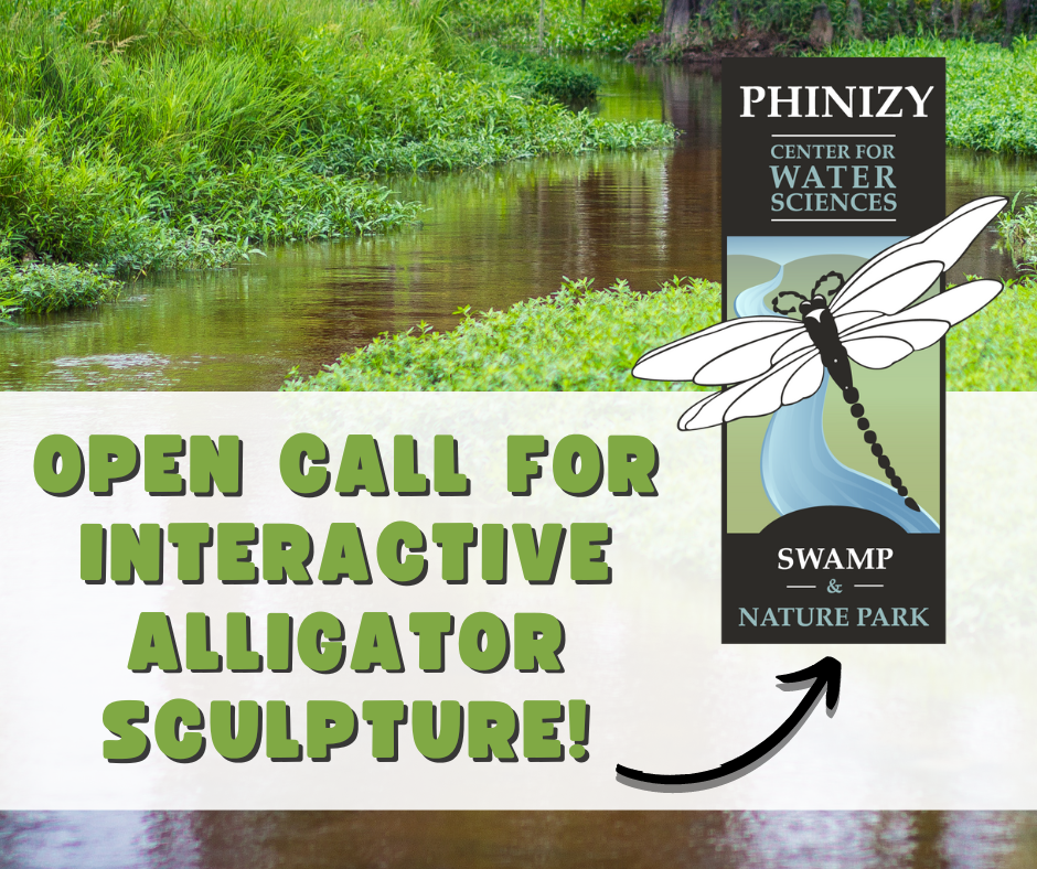 alligator sculpture open call flyer for phinizy nature center