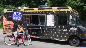 Photo of food truck at block party