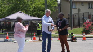 Wayne Lanier receiving the Community Champion award
