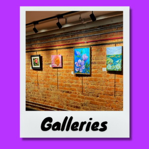 photo of a gallery wall with artwork