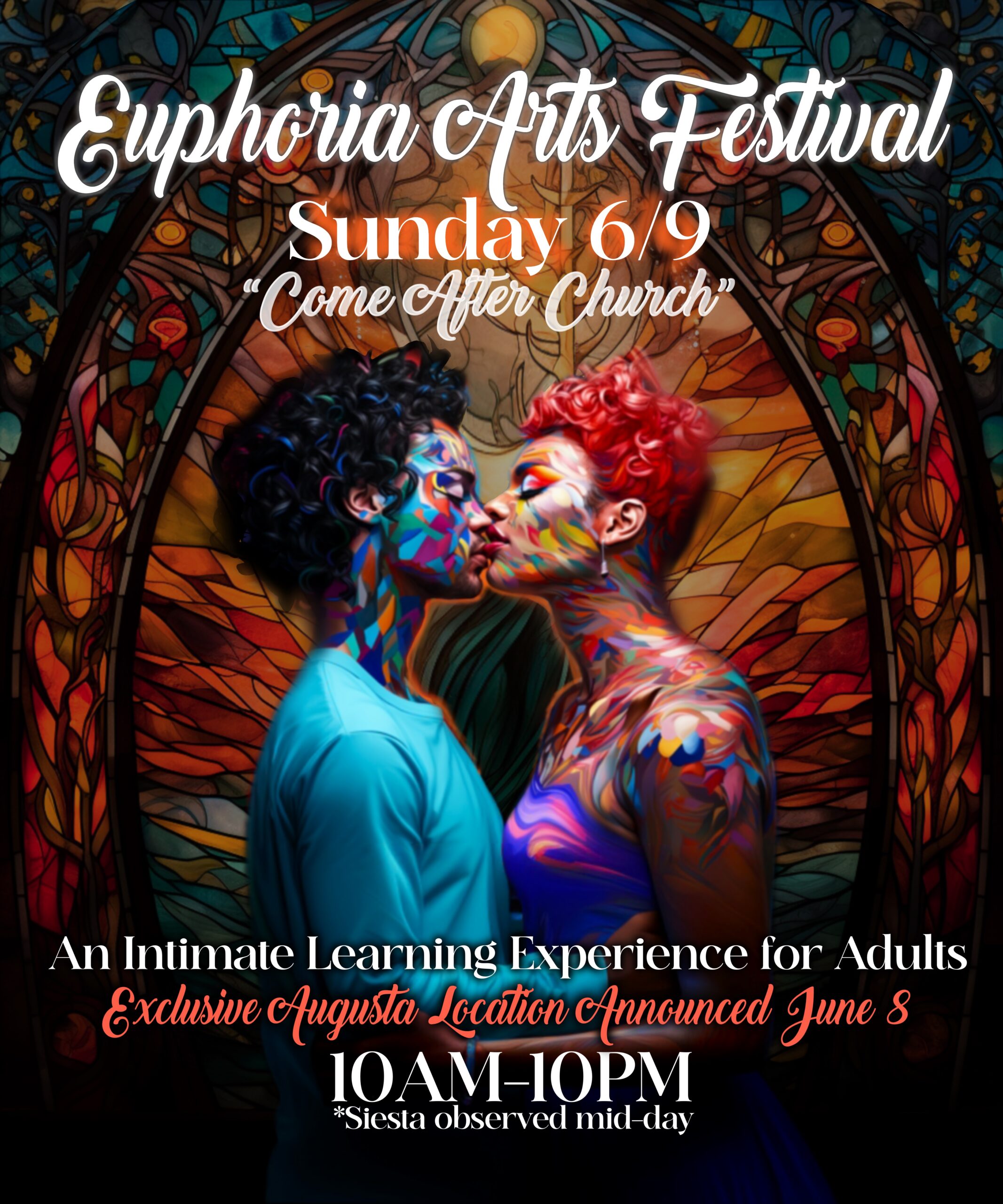 flyer for euphoria arts festival.