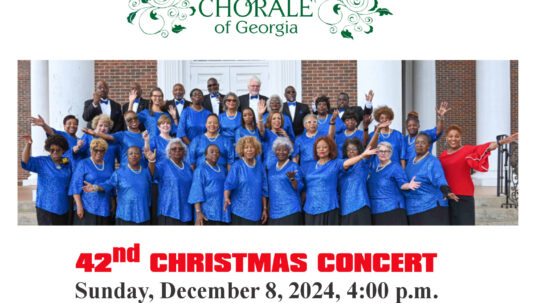 a chorus of of women in blue singing