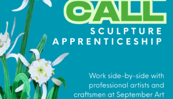 open call for sculpture apprenticeship flyer