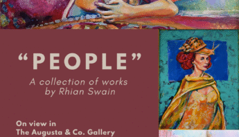 "People" by Rhian Swain in the Augusta & Co. Gallery at 1010 Broad Street from June 26 - October 2, 2025. Reception August 2 fro m5-7:00 p.m.
